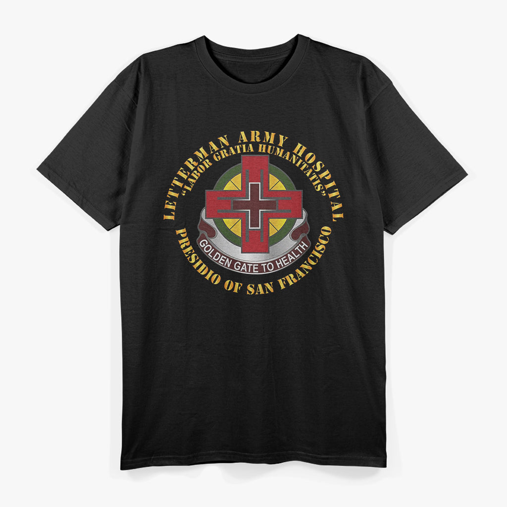 Army Medical Center Military Style Letterman Graphic T-Shirt
