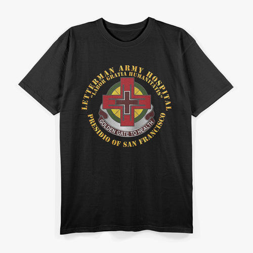 Army Medical Center Military Style Letterman Graphic T-Shirt