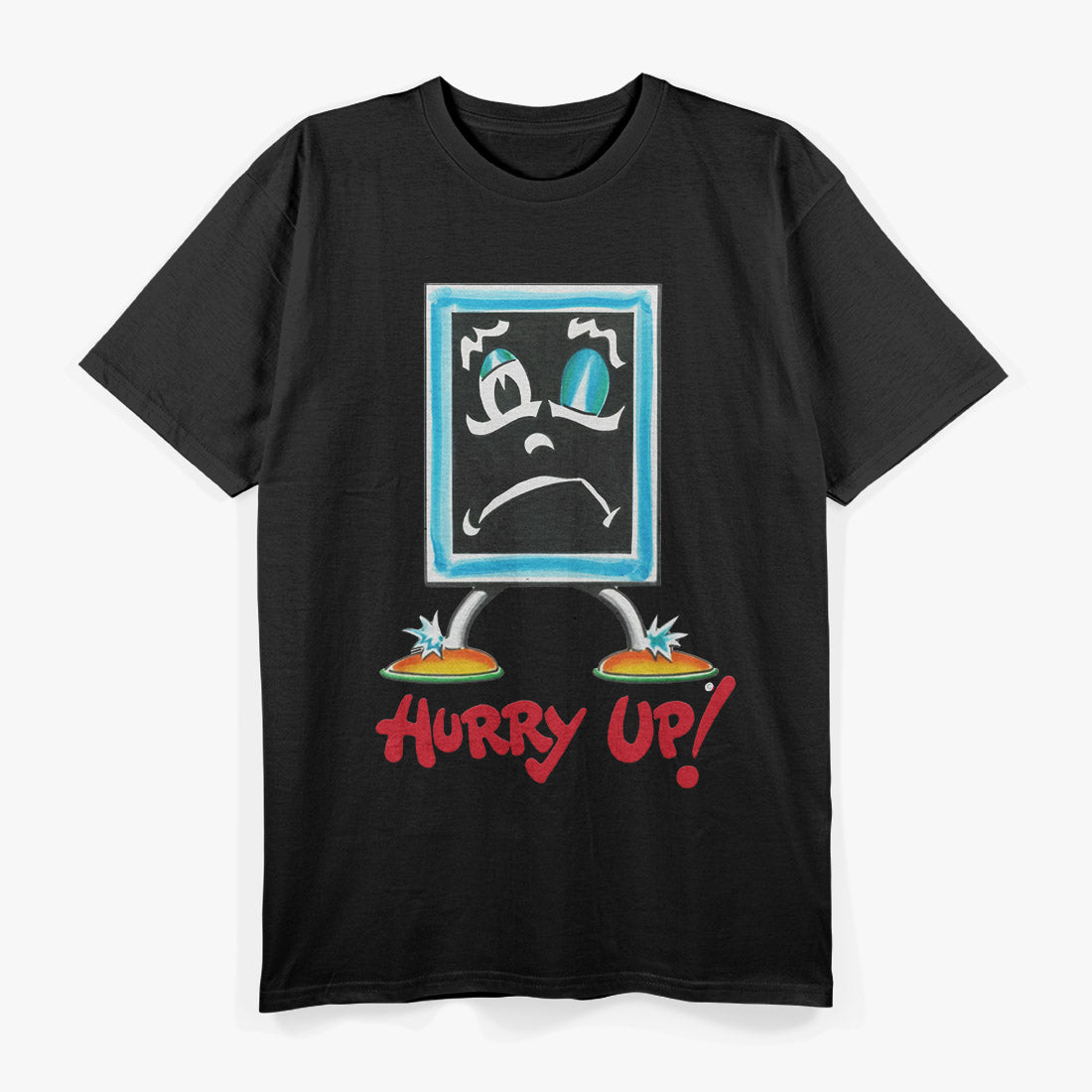 Hurry Up! Retro Blackboard-Inspired Design T-Shirt