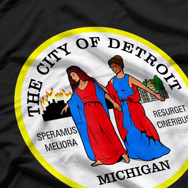 The City of Detroit Michigan Skyline T-Shirt