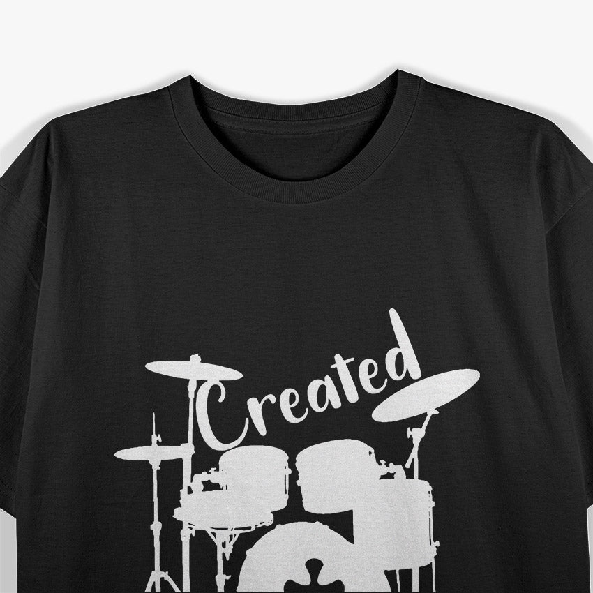 Drummer Music Created to Worship Christian Drum Player T-Shirt