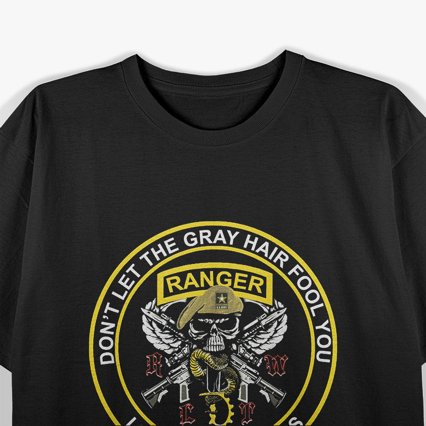 Funny Retired US Army Ranger Veteran Military Vet Patriotic T-Shirt
