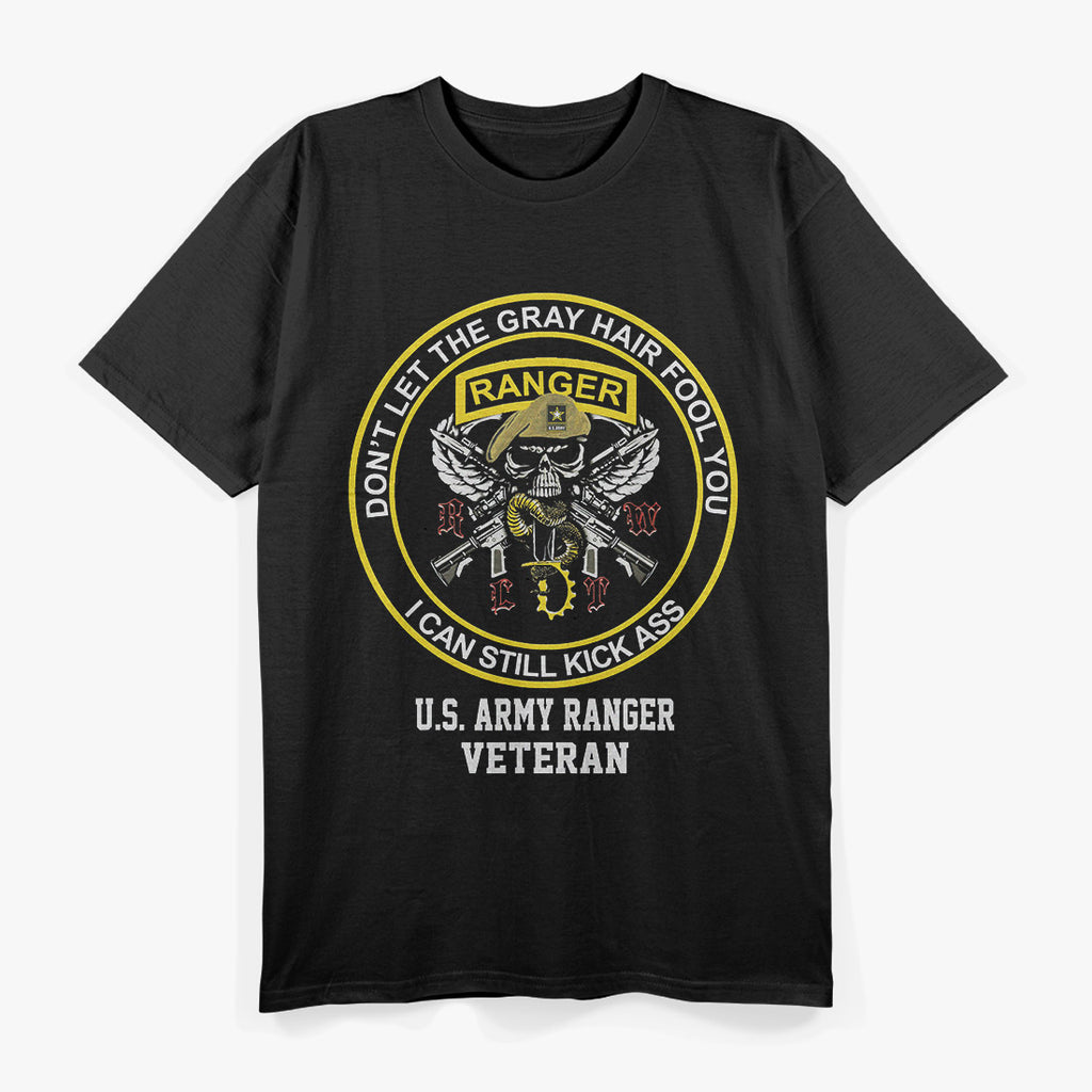 Funny Retired US Army Ranger Veteran Military Vet Patriotic T-Shirt