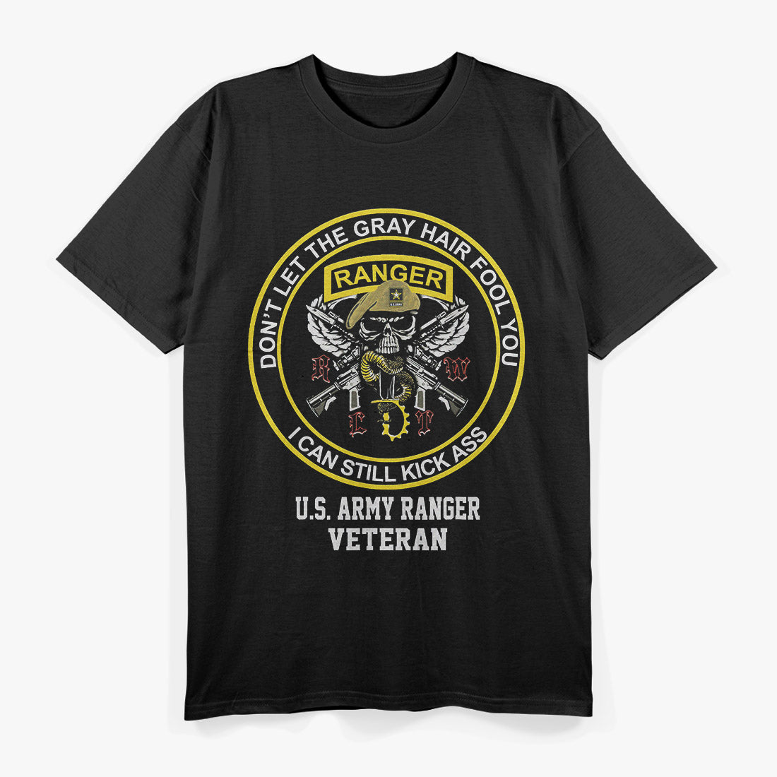 Funny Retired US Army Ranger Veteran Military Vet Patriotic T-Shirt