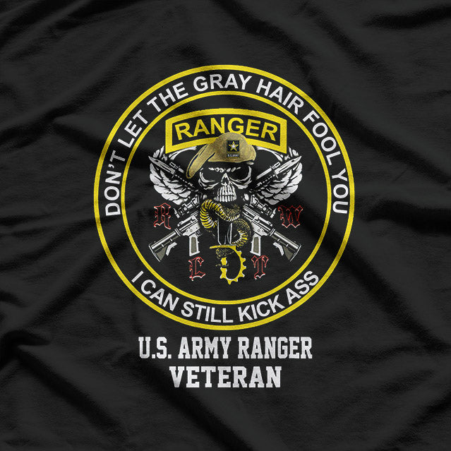 Funny Retired US Army Ranger Veteran Military Vet Patriotic T-Shirt