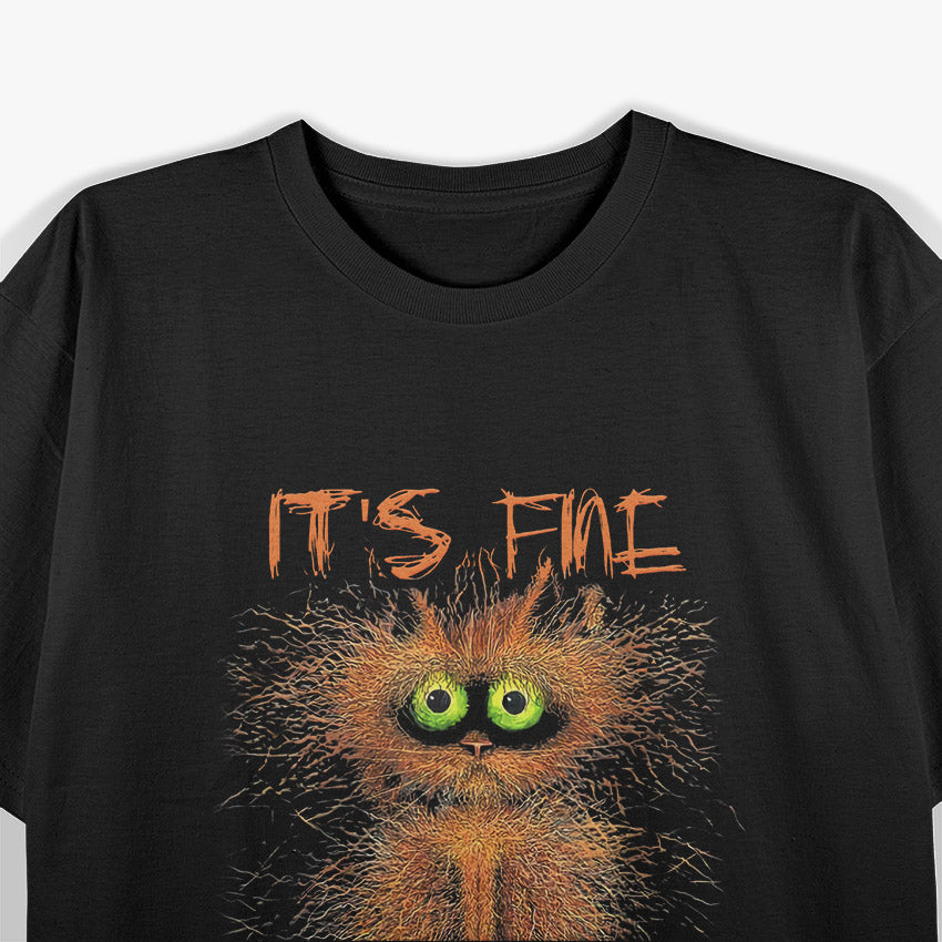 It’s Fine, I’m Fine, Everything Is Fine – Funny Meme Cat Lovers T-Shirt