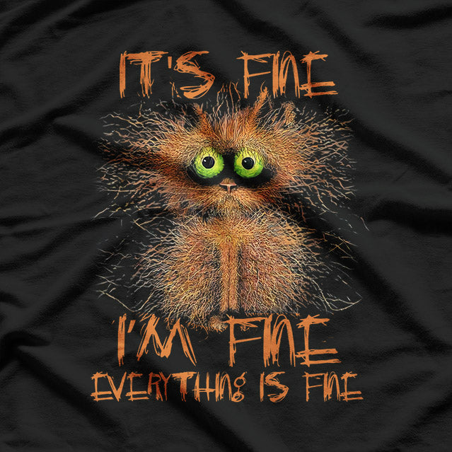 It’s Fine, I’m Fine, Everything Is Fine – Funny Meme Cat Lovers T-Shirt