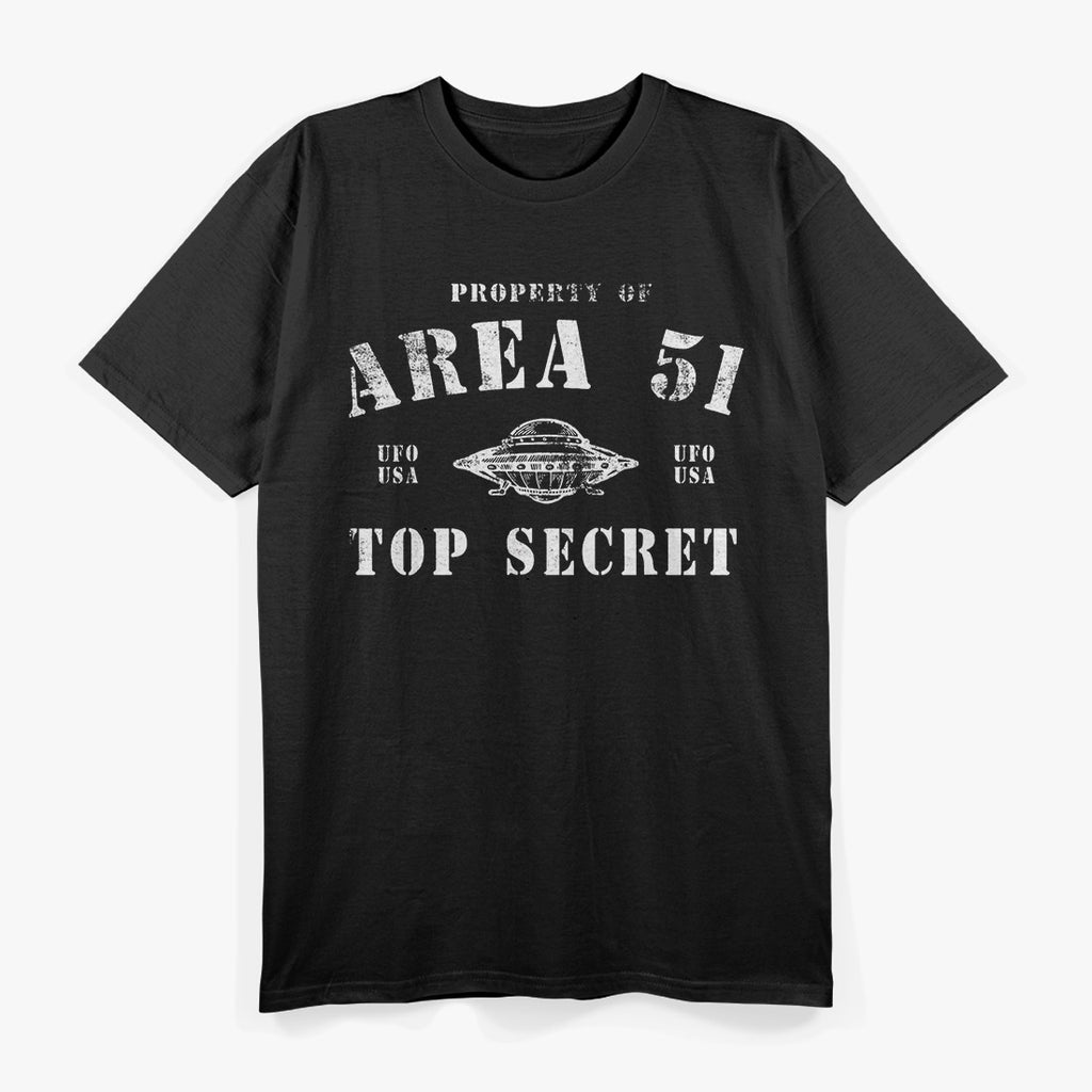 Property Of Area 51 Top Secret UFO Alien T-Shirt