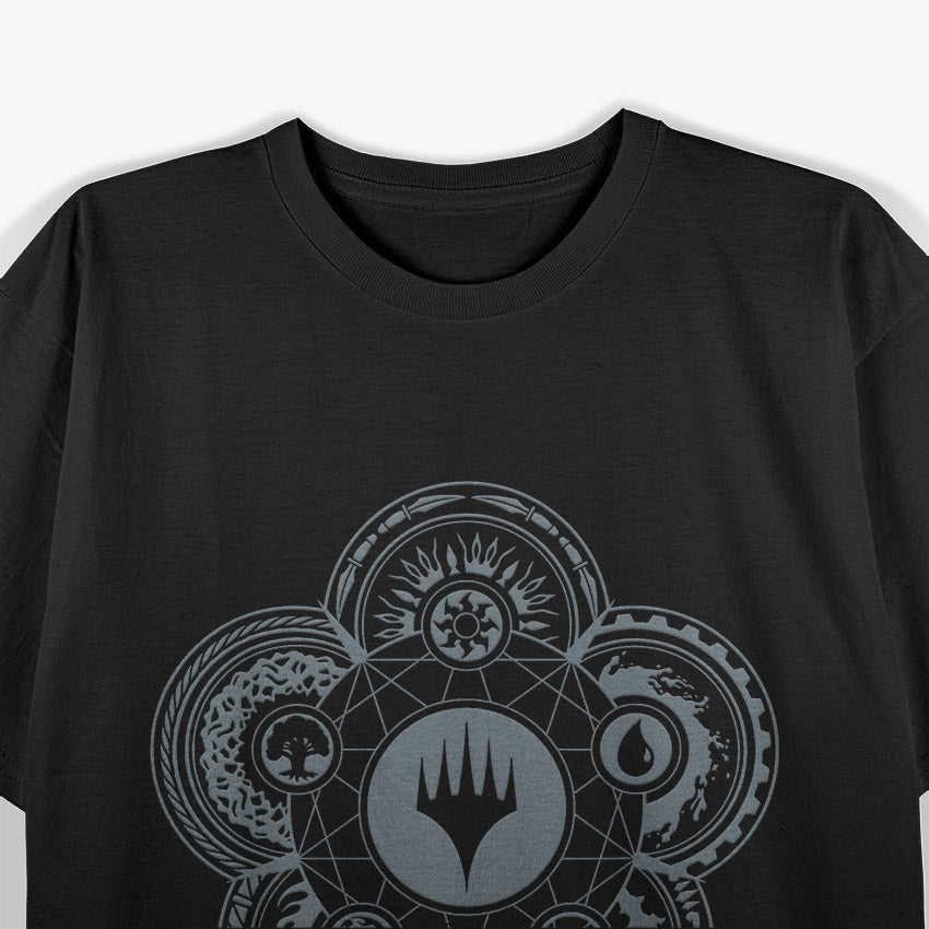 Magic Icon Hieroglyph Symbol Fantasy Card Gamer Design T-Shirt