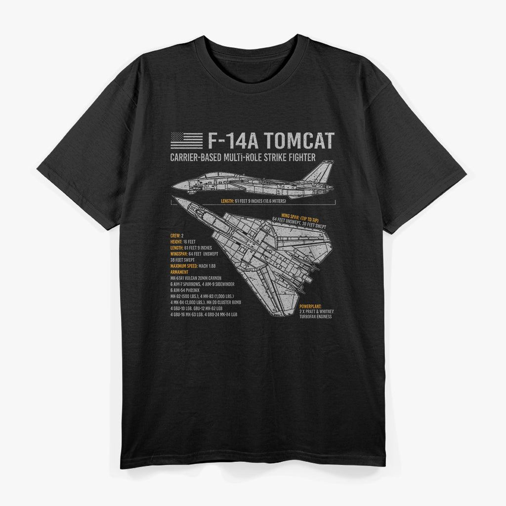 F-14 Tomcat – US Navy Fighter Jet Military Aviation T-Shirt