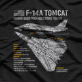 F-14 Tomcat – US Navy Fighter Jet Military Aviation T-Shirt