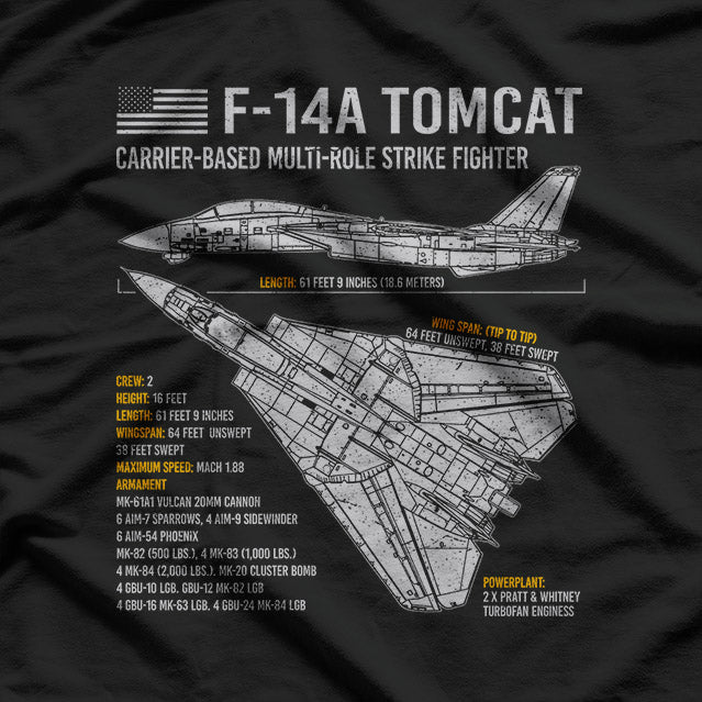 F-14 Tomcat – US Navy Fighter Jet Military Aviation T-Shirt