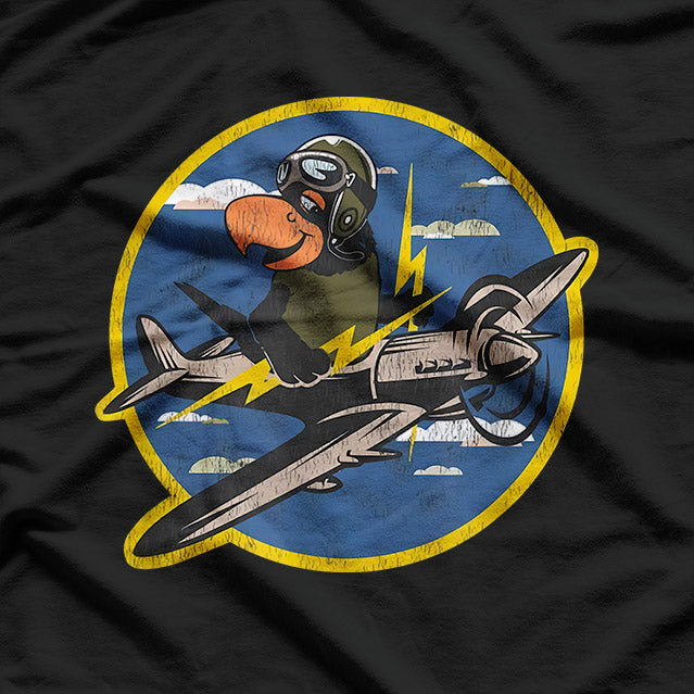 WWII Vintage Patch: Fighter Pilot War Veteran T-Shirt