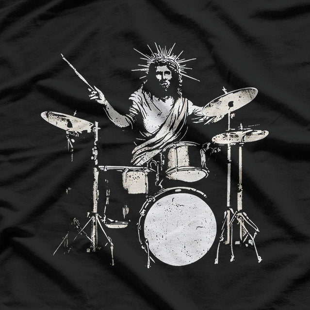 Jesus Christ Drummer: Faith and Rhythm T-Shirt