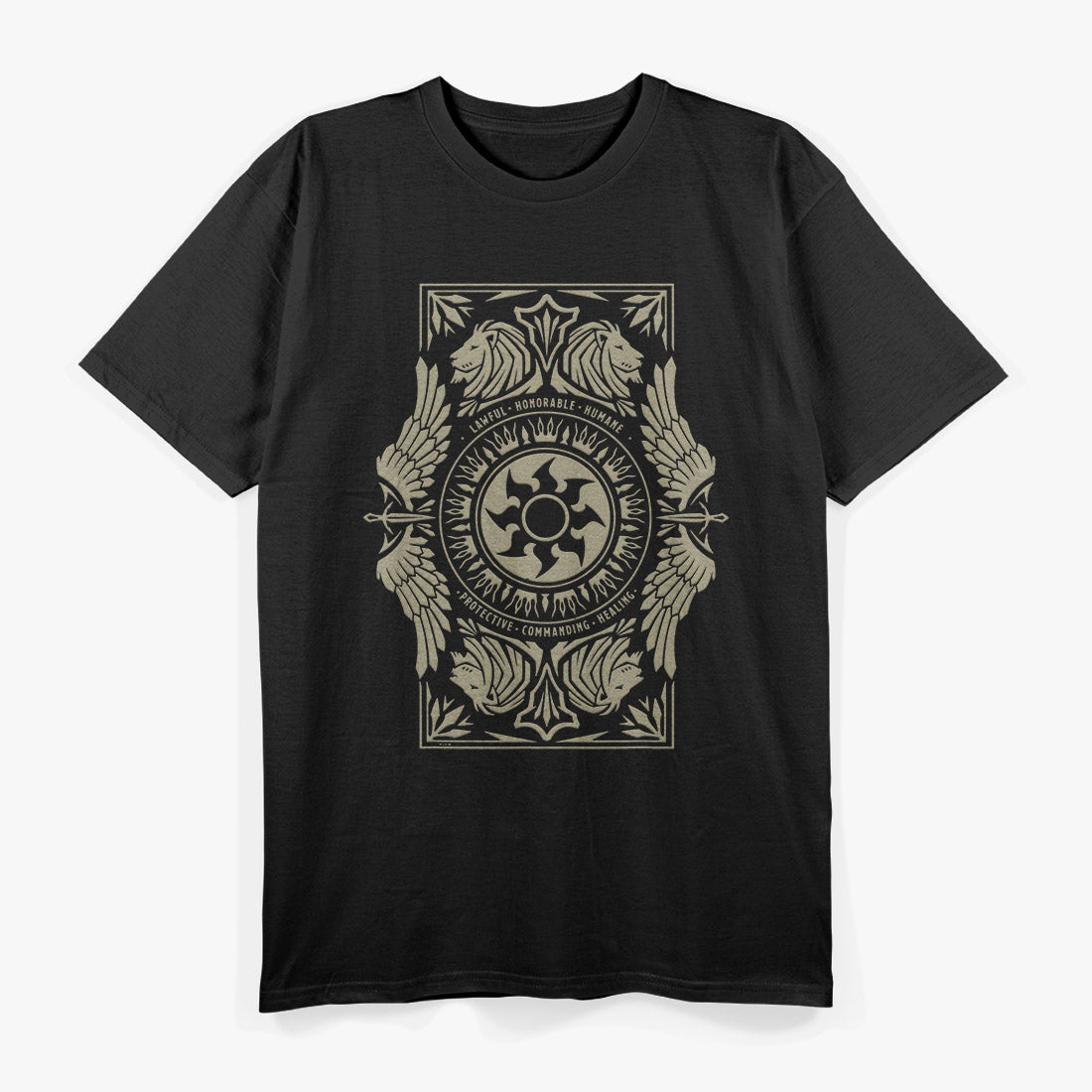 Magic White Plains Mana Mystic Fantasy Gamer Inspired T-Shirt