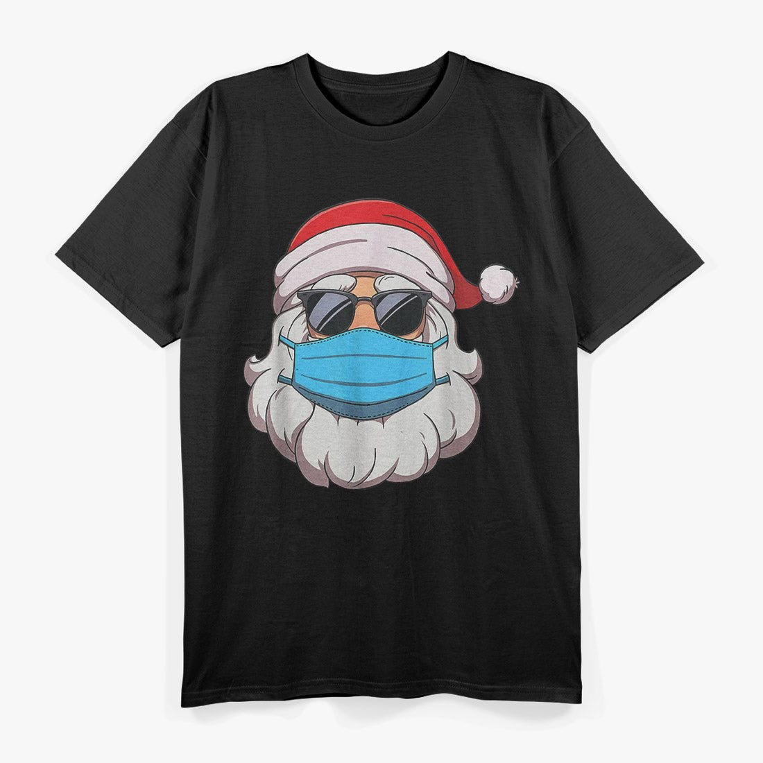 Merry Christmas Santa Mask Funny Holiday Humor T-Shirt