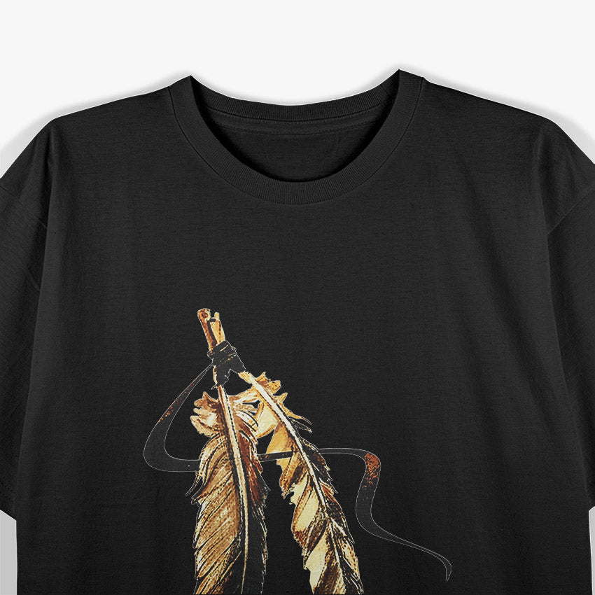Southwest Native American Indian Tribal Art - Colorful Feather T-Shirt