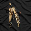 Southwest Native American Indian Tribal Art - Colorful Feather T-Shirt