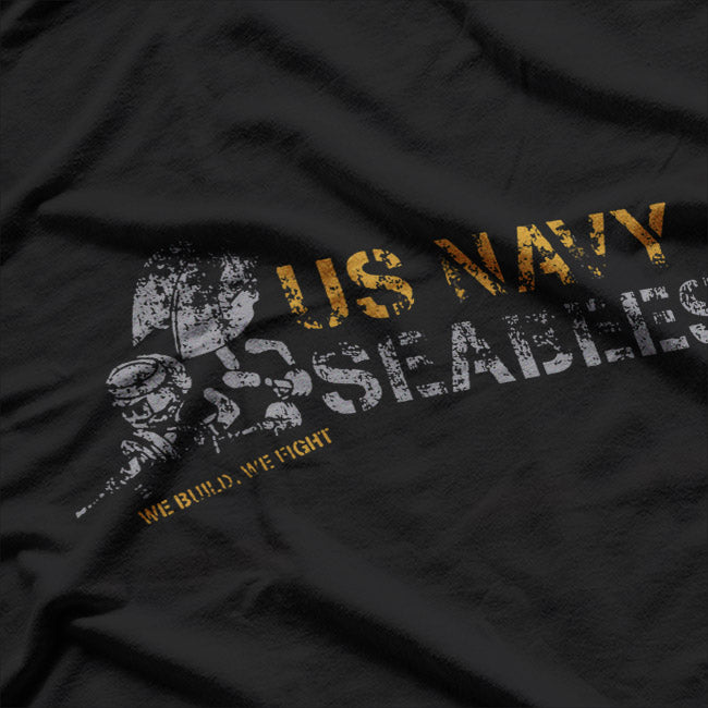 US Navy Seabees Cool Military Veteran Patriotic T-Shirt