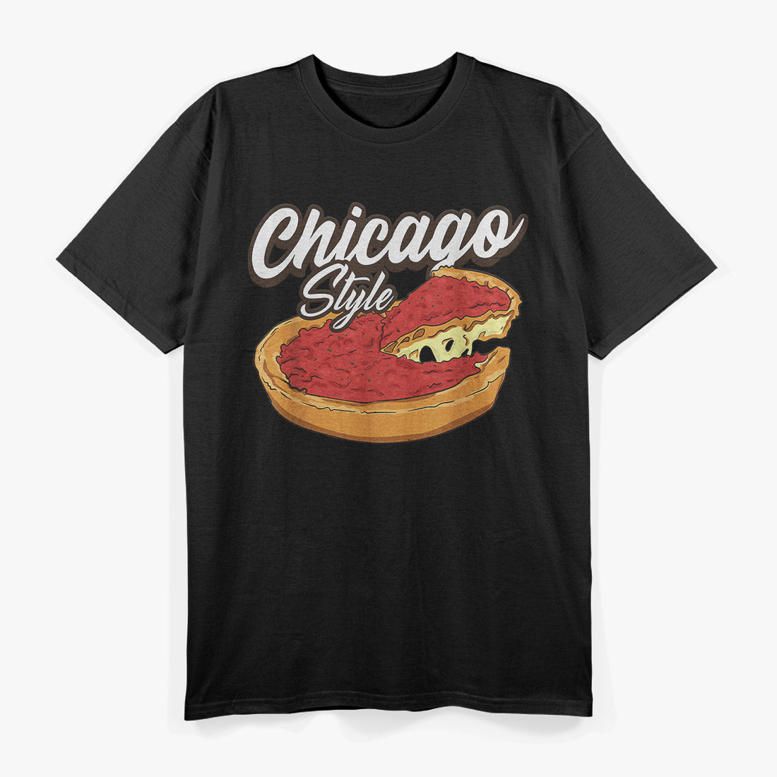 Chicago Deep Dish Pizza – Thick Crust Cheese Lover Windy City T-Shirt