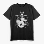 Punk Rockstar Kitten Cool Cat Music T-Shirt