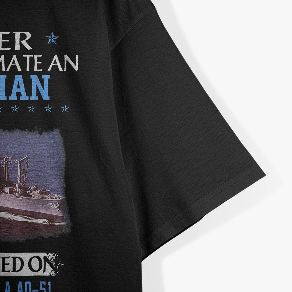 USS Ashtabula Never Underestimate an Old Man Navy Veteran T-Shirt