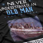 USS Ashtabula Never Underestimate an Old Man Navy Veteran T-Shirt