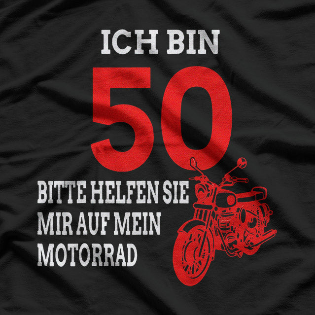 50th Birthday Motorcycle Riding Funny Biker T-Shirt