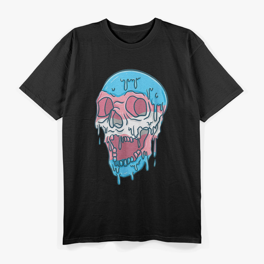 Trans Pride Skull - Dripping Colors Edition T-Shirt