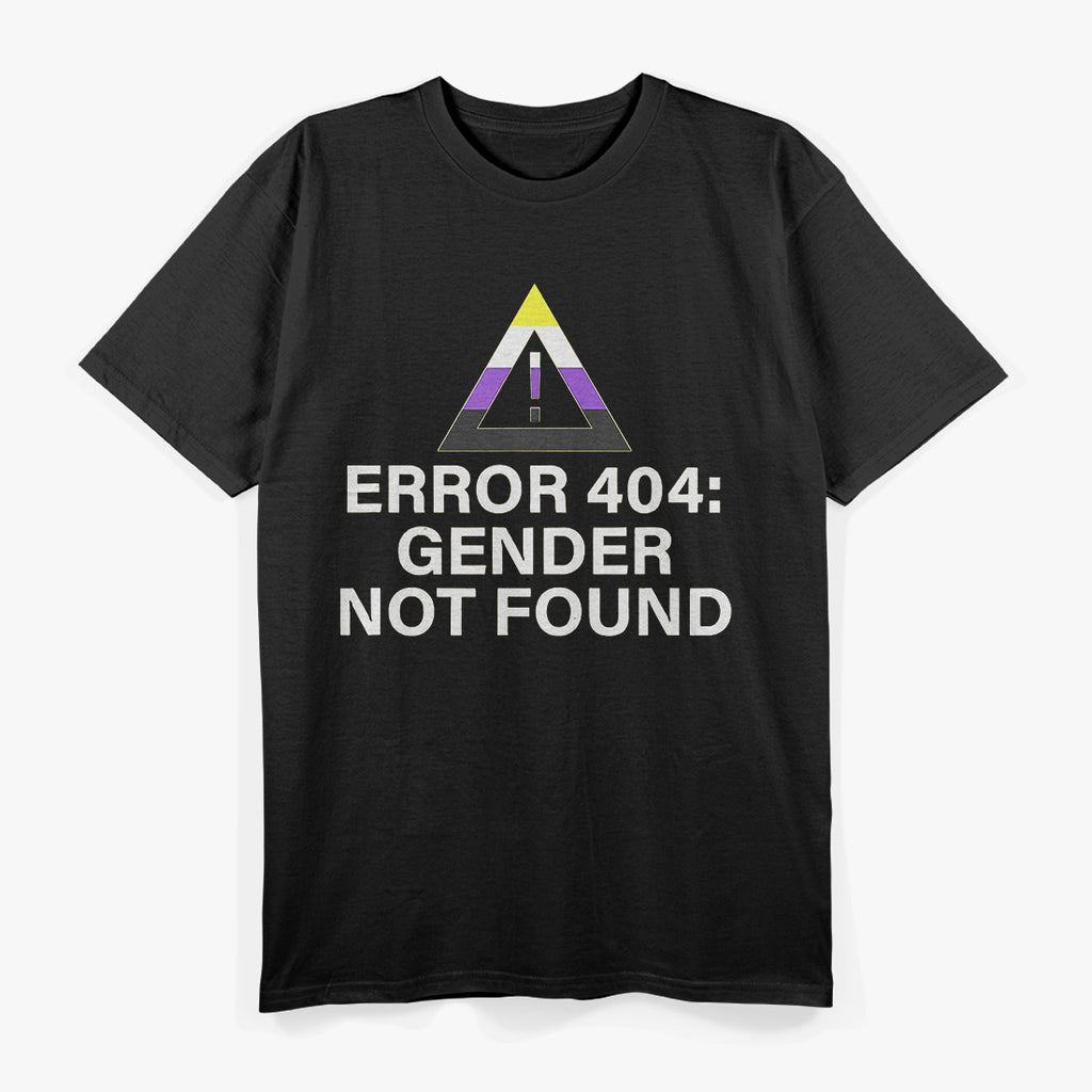 Error 404 - Gender Not Found – Embrace Agender and Non-Binary Pride T-Shirt