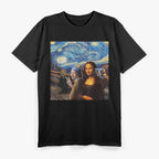 Monalisa, Girl with a Pearl Earring, The Scream, & Starry Night T-Shirt