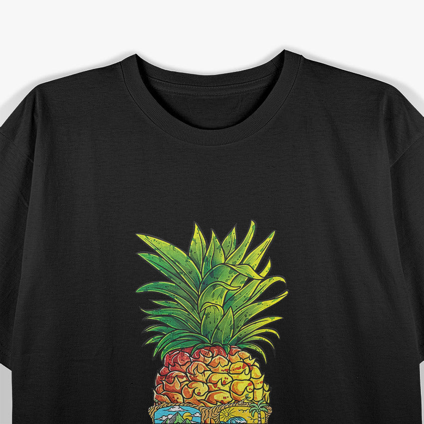 Pineapple Skull: Aloha Beaches Hawaiian T-Shirt