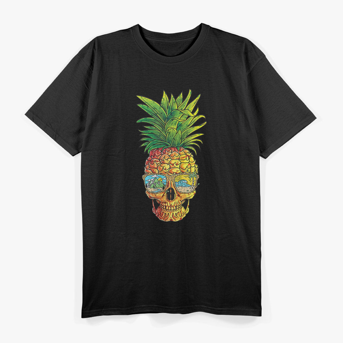 Pineapple Skull: Aloha Beaches Hawaiian T-Shirt