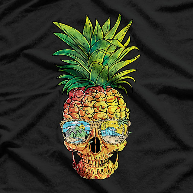 Pineapple Skull: Aloha Beaches Hawaiian T-Shirt