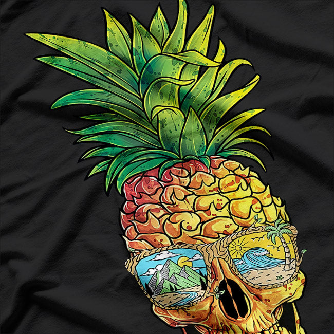 Pineapple Skull: Aloha Beaches Hawaiian T-Shirt