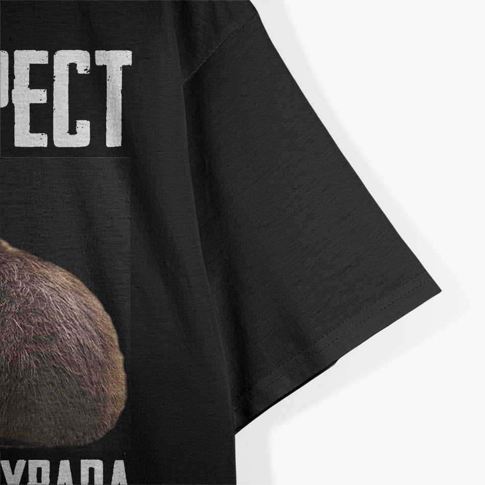 Respect the Capybara Funny Animal Meme T-Shirt