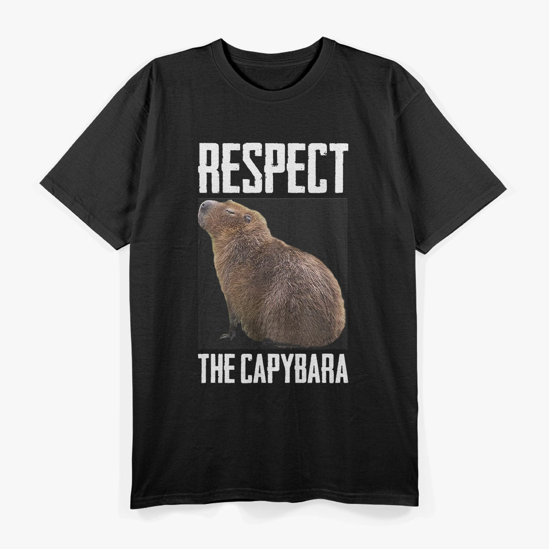 Respect the Capybara Funny Animal Meme T-Shirt