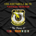 USS Ashtabula AO-51 Vietnam War Veteran Military Gift T-Shirt
