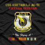 USS Ashtabula AO-51 Vietnam War Veteran Military Gift T-Shirt