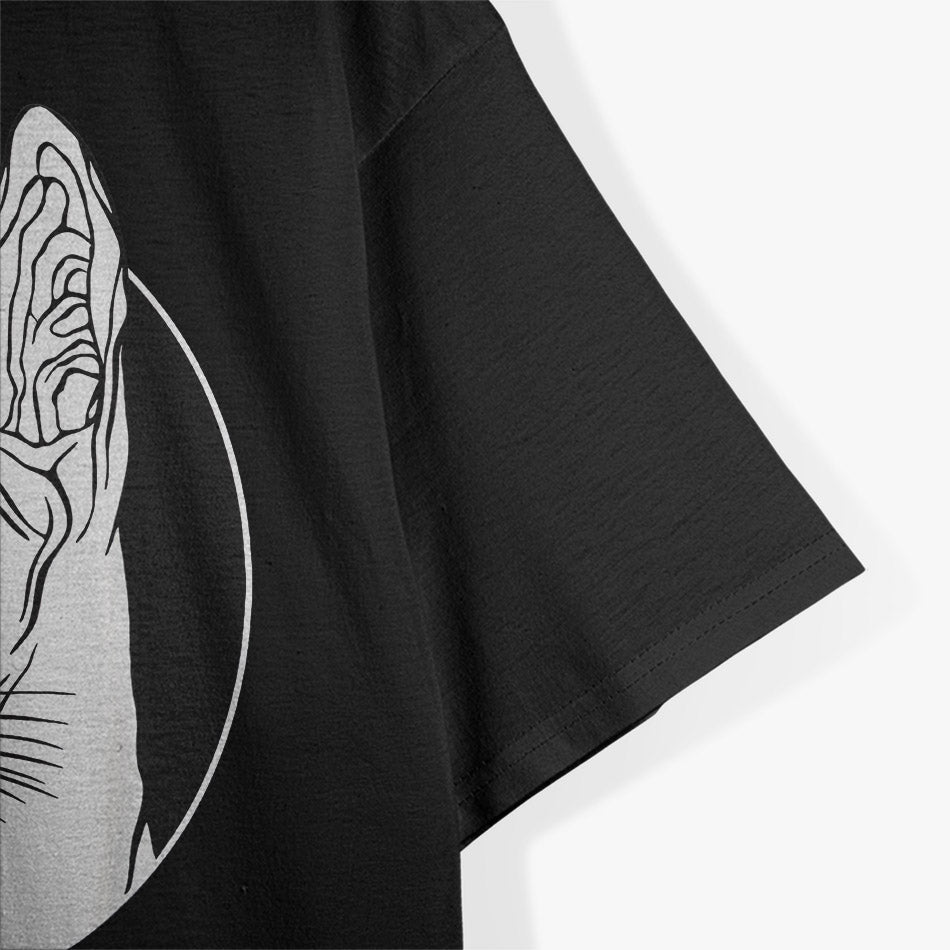 Occult Black Sphynx Cat Gothic Dark Witchcraft Mystic Art T-Shirt