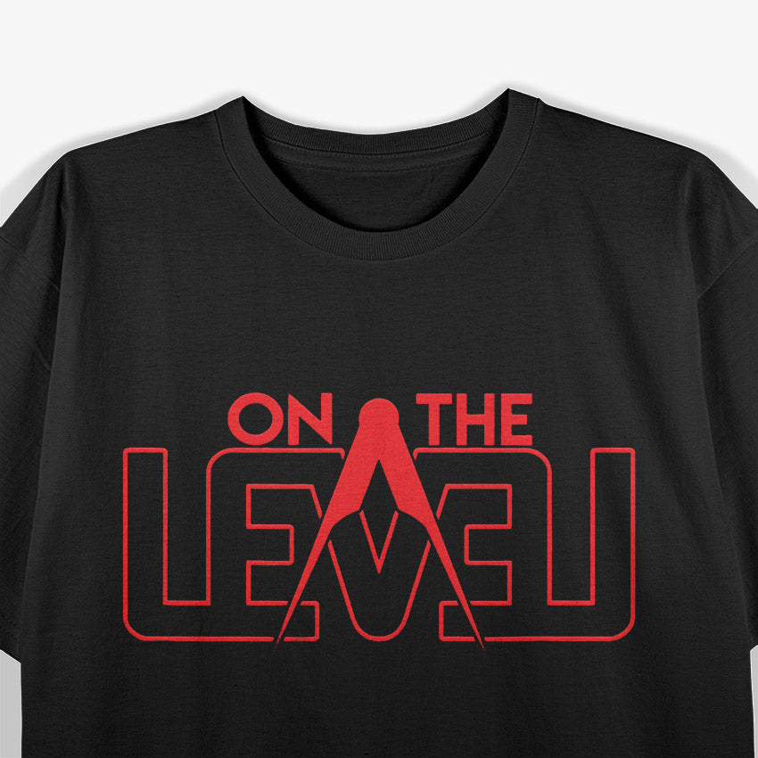 On The Level: Clean & Classic Masonic Logo T-Shirt