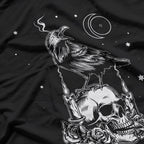 Black Crow Raven Skull Gothic Dark Art T-Shirt