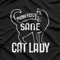 Purrfectly Sane Cat Lady Funny Cat Lover T-Shirt