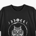 Owl & Moon Phases: Witchcore Mystical Aesthetic T-Shirt