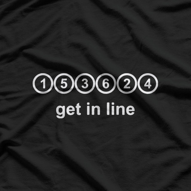 Straight Six Engine Graphic Get in Line Cylinder T-Shirt