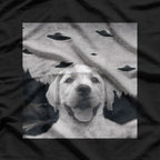 Alien UFO Selfie Labrador Funny Space Dog T-Shirt