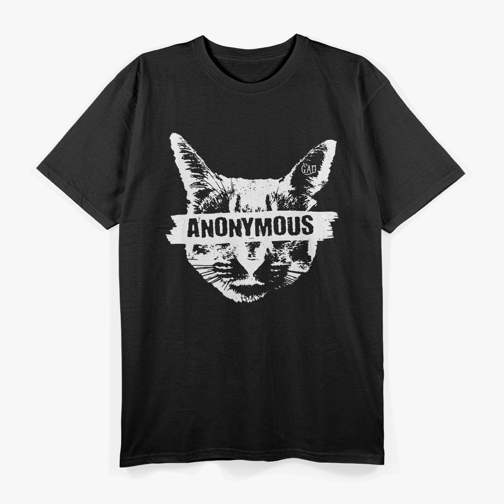 Funny Anonymous Cat – Meme Style Graphic T-Shirt