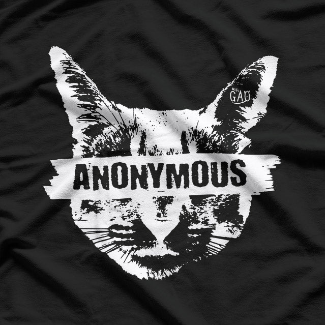 Funny Anonymous Cat – Meme Style Graphic T-Shirt