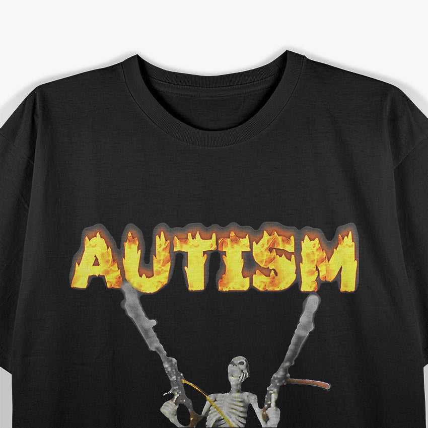 Funny Autism Skeleton Meme Graphic T-Shirt