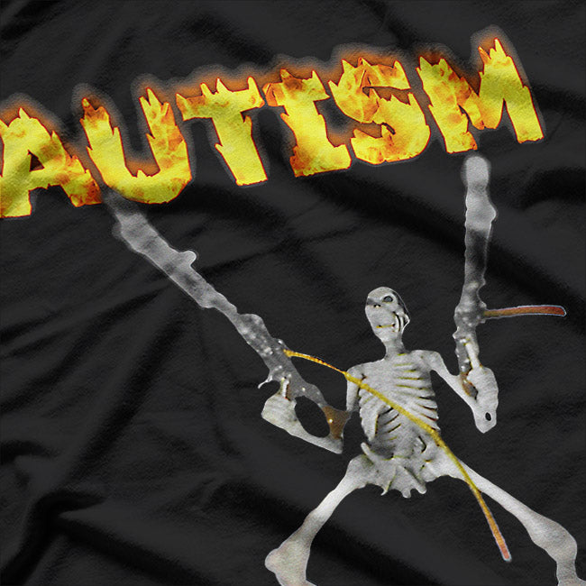 Funny Autism Skeleton Meme Graphic T-Shirt